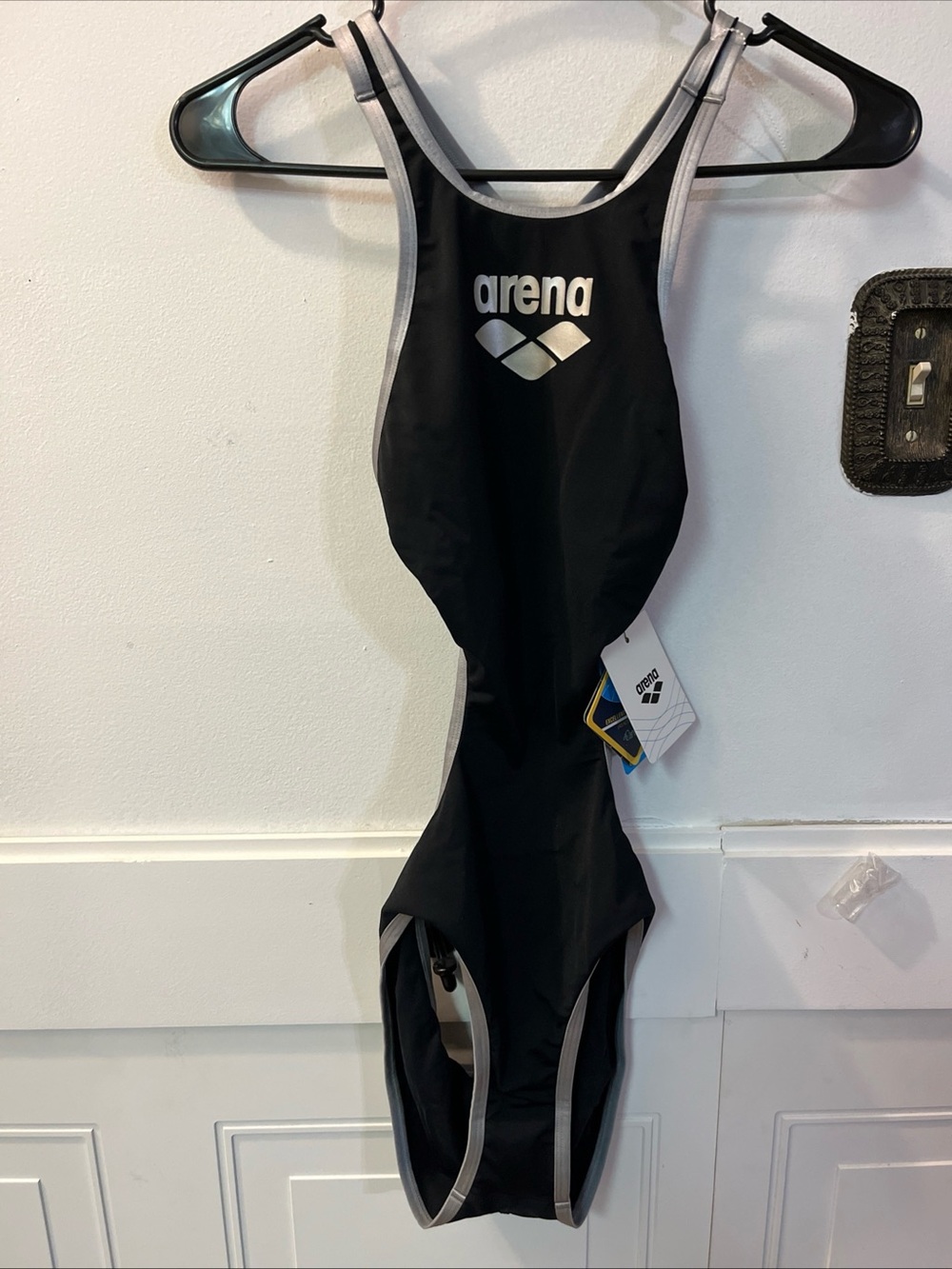 Arena One Biglogo Black/Silver One-Piece USA 30 - Picture 3 of 11